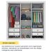 Guarda-Roupa Casal Valência 3 Portas 4 Gavetas Neve