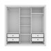 Guarda-Roupa Casal Valência 3 Portas 4 Gavetas Neve