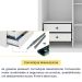 Guarda-Roupa Casal Valência 3 Portas 4 Gavetas Neve