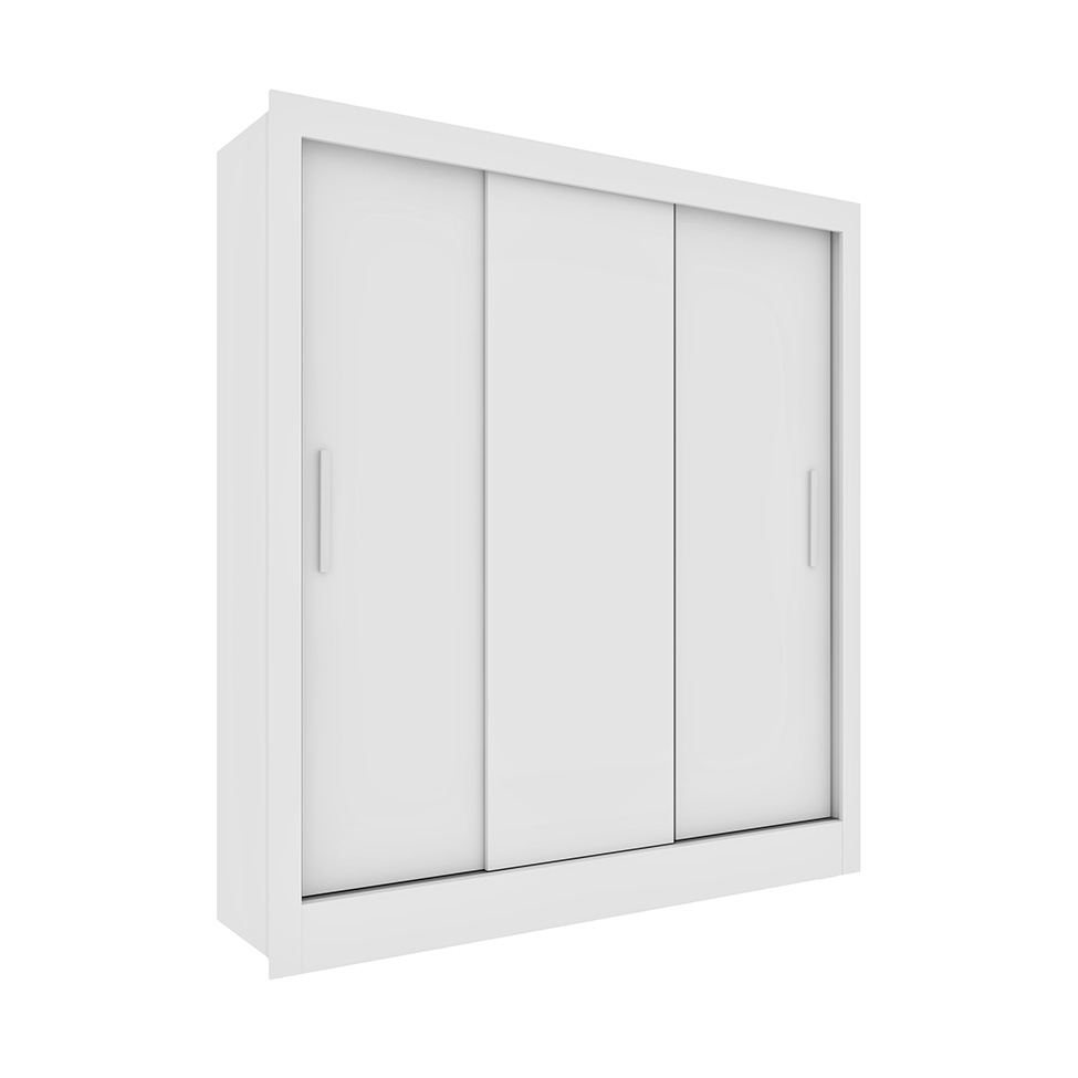 Guarda-Roupa Casal Valência 3 Portas 4 Gavetas Neve