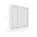 Guarda-Roupa Casal Valência 3 Portas 4 Gavetas Neve
