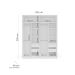 Guarda-Roupa Casal Valência 4 Portas 4 Gavetas Branco