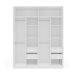 Guarda-Roupa Casal Valência 4 Portas 4 Gavetas Branco