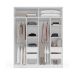 Guarda-Roupa Casal Valência 4 Portas 4 Gavetas Branco e Azul