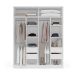 Guarda-Roupa Casal Valência 4 Portas 4 Gavetas Branco e Creme