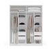 Guarda-Roupa Casal Valência 4 Portas 4 Gavetas Branco e Verde