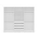 Guarda-Roupa Casal Valência 6 Portas 4 Gavetas Branco