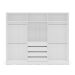 Guarda-Roupa Casal Valência 6 Portas 4 Gavetas Branco e Azul