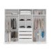 Guarda-Roupa Casal Valência 6 Portas 4 Gavetas Branco e Cinza