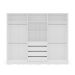 Guarda-Roupa Casal Valência 6 Portas 4 Gavetas Branco e Cinza