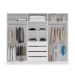Guarda-Roupa Casal Valência 6 Portas 4 Gavetas Branco e Creme