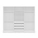 Guarda-Roupa Casal Valência 6 Portas 4 Gavetas Branco e Verde