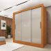 Guarda-Roupa Casal Valência Flex 3 Portas 4 Gavetas Cinamomo e Off White