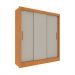 Guarda-Roupa Casal Valência Flex 3 Portas 4 Gavetas Cinamomo e Off White