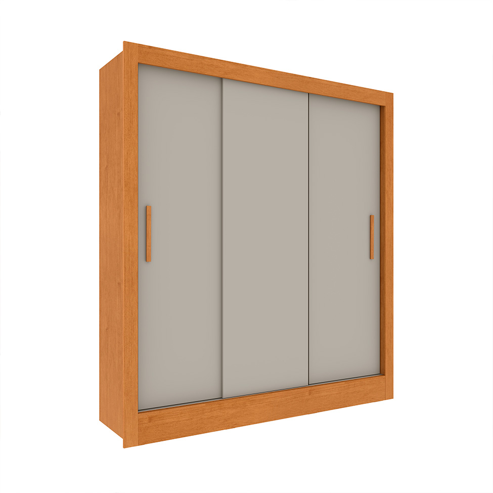 Guarda-Roupa Casal Valência Flex 3 Portas 4 Gavetas Cinamomo e Off White