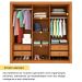 Guarda-Roupa Casal Valência Flex 3 Portas 4 Gavetas Cinamomo e Off White