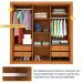 Guarda-Roupa Casal Valência Flex 3 Portas 4 Gavetas Cinamomo e Off White