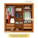 Guarda-Roupa Casal Valência Flex 3 Portas 4 Gavetas Cinamomo e Off White