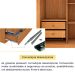 Guarda-Roupa Casal Valência Flex 3 Portas 4 Gavetas Cinamomo e Off White