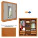 Guarda-Roupa Casal Valência Flex 3 Portas 4 Gavetas Cinamomo e Off White