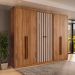 Guarda-Roupa Casal Vancouver Flex 6 Portas 3 Gavetas Freijó e Linho