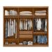 Guarda-Roupa Casal Venice 6 Portas 2 Gavetas Amêndola e Off White
