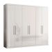 Guarda-Roupa Casal Venice 6 Portas 2 Gavetas Branco