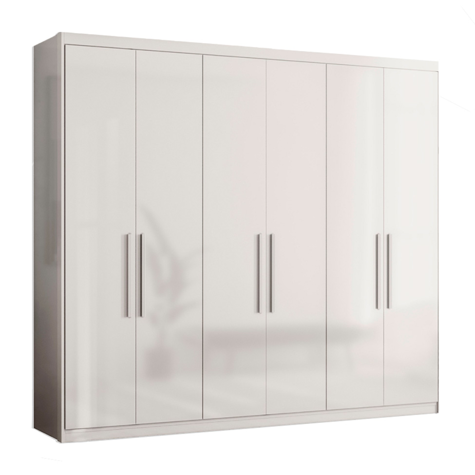 Guarda-Roupa Casal Venice 6 Portas 2 Gavetas Branco