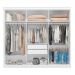 Guarda-Roupa Casal Venice 6 Portas 2 Gavetas Branco