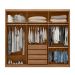Guarda-Roupa Casal Venice 6 Portas 4 Gavetas Amêndola e Off White