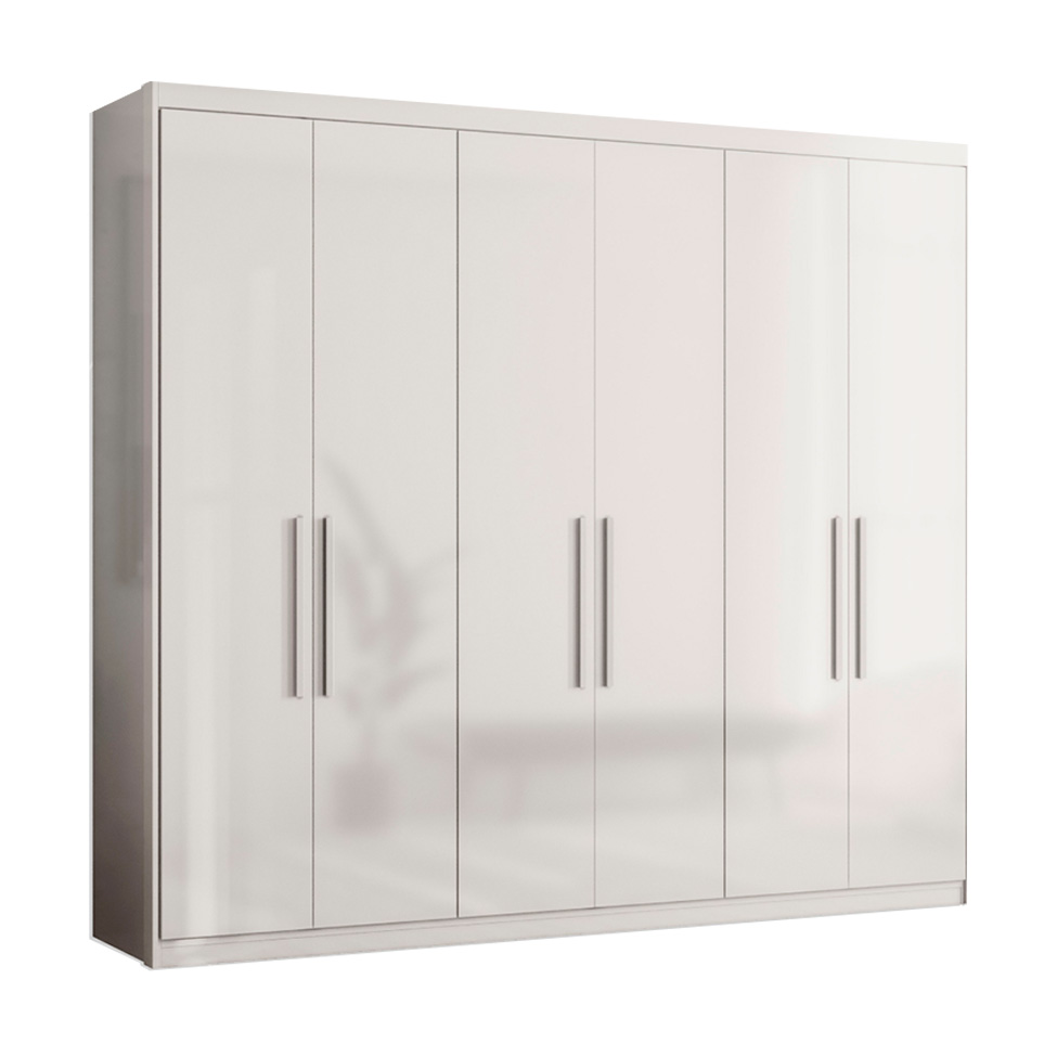 Guarda-Roupa Casal Venice 6 Portas 4 Gavetas Branco