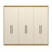 Guarda-Roupa Casal Venice 6 Portas 4 Gavetas Cinamon e Off White
