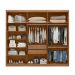 Guarda-Roupa Casal Venice com Prateleiras 6 Portas 2 Gavetas Amêndola e Off White