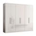Guarda-Roupa Casal Venice com Prateleiras 6 Portas 2 Gavetas Branco