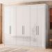 Guarda-Roupa Casal Venice com Prateleiras 6 Portas 2 Gavetas Branco