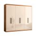 Guarda-Roupa Casal Venice com Prateleiras 6 Portas 4 Gavetas Amêndola e Off White