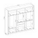 Guarda-Roupa Casal Venice com Prateleiras 6 Portas 4 Gavetas Amêndola e Off White