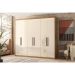 Guarda-Roupa Casal Venice com Prateleiras 6 Portas 4 Gavetas Amêndola e Off White