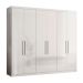 Guarda-Roupa Casal Venice com Prateleiras 6 Portas 4 Gavetas Branco