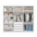 Guarda-Roupa Casal Venice com Prateleiras 6 Portas 4 Gavetas Branco