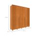 Guarda-Roupa Casal Vicenzo com Pés 6 Portas 4 Gavetas Cinamomo