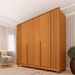 Guarda-Roupa Casal Vicenzo com Pés 6 Portas 4 Gavetas Cinamomo