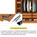 Guarda-Roupa Casal Vicenzo com Pés 6 Portas 4 Gavetas Cinamomo