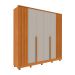 Guarda-Roupa Casal Vicenzo com Pés 6 Portas 4 Gavetas Cinamomo e Off White
