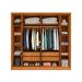 Guarda-Roupa Casal Vicenzo com Pés 6 Portas 4 Gavetas Cinamomo e Off White