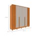 Guarda-Roupa Casal Vicenzo com Pés 6 Portas 4 Gavetas Cinamomo e Off White
