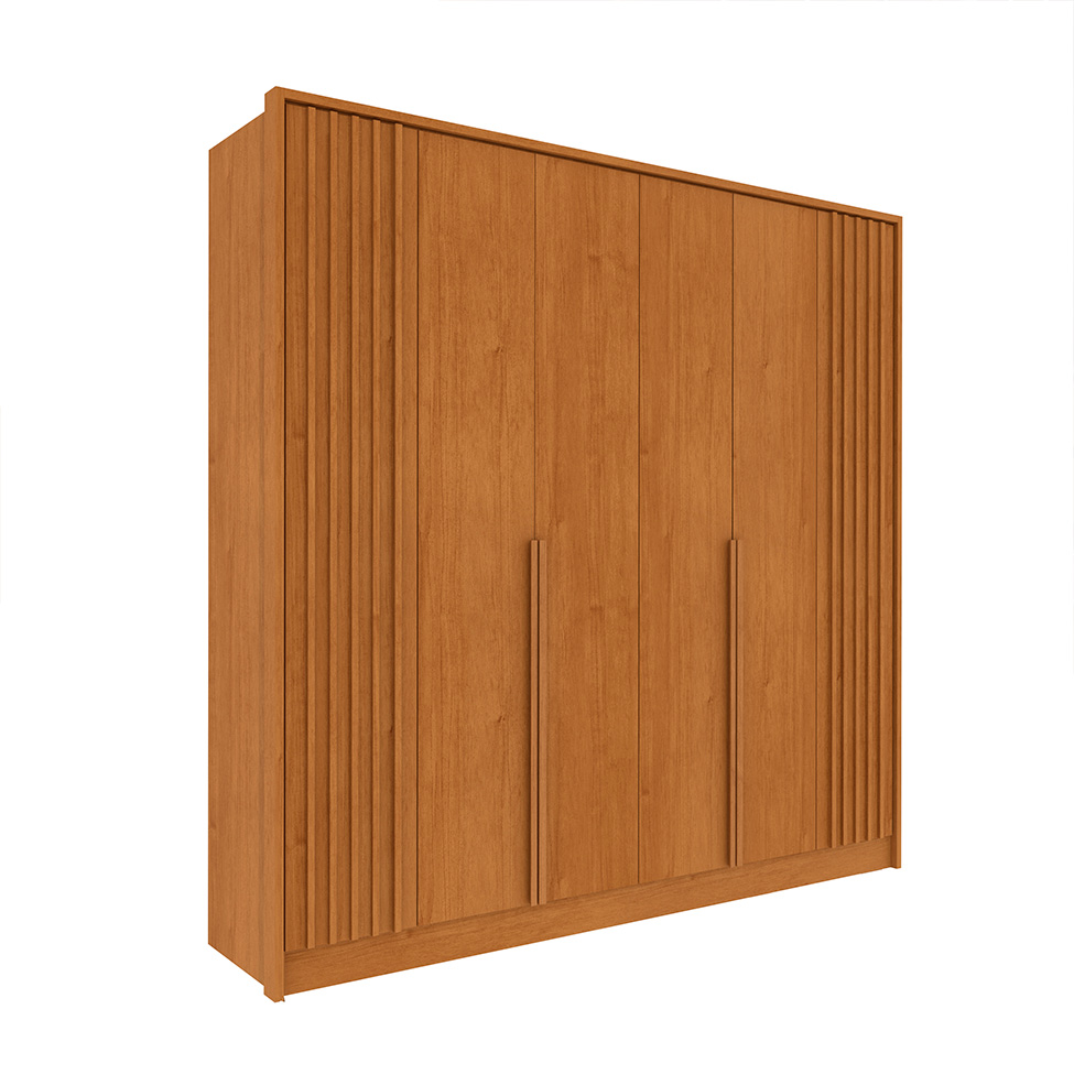 Guarda-Roupa Casal Vicenzo sem Pés 6 Portas 4 Gavetas Cinamomo