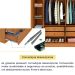 Guarda-Roupa Casal Vicenzo sem Pés 6 Portas 4 Gavetas Cinamomo