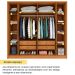 Guarda-Roupa Casal Vicenzo sem Pés 6 Portas 4 Gavetas Cinamomo