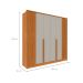 Guarda-Roupa Casal Vicenzo sem Pés 6 Portas 4 Gavetas Cinamomo e Off White